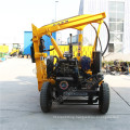 55KW wheeled mini fence post vibrating pile driver with air compressor